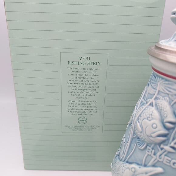 1990 Avon ~ Fishing Stein #195894 ~ with Box‎ - Picture 3 of 6